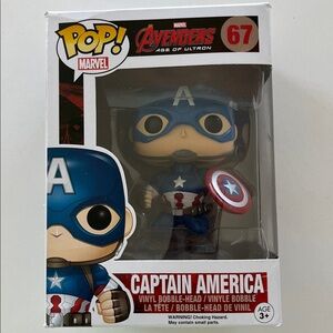 Funko Captain America Pop Figure - Blue, Red, White